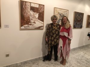 Maria Oliveira com Linda de Sousa e o seu trabalho